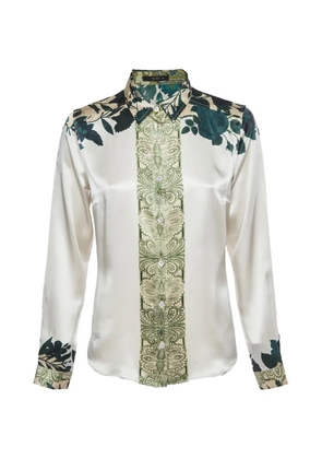 Etro Pre-Owned floral-print silk shirt - Neutrals