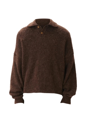 estudio niksen polo-collar sweater - Brown