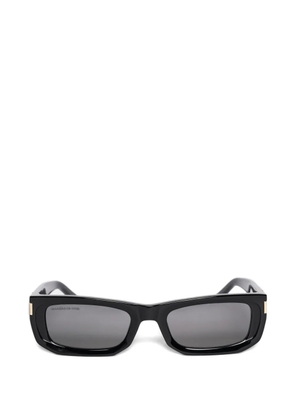 Manière De Voir Milan in black curved-frame sunglasses