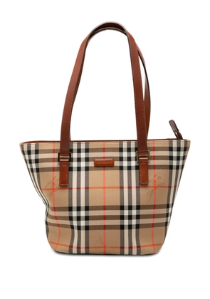 Burberry Pre-Owned 2000-2017 Haymarket Check Canvas tote bag - Neutrals