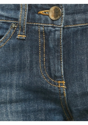 Elisabetta Franchi button-fastening distressed denim jeans - Blue