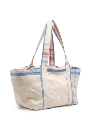 Bimba y Lola maxi check-pattern tote bag - Neutrals