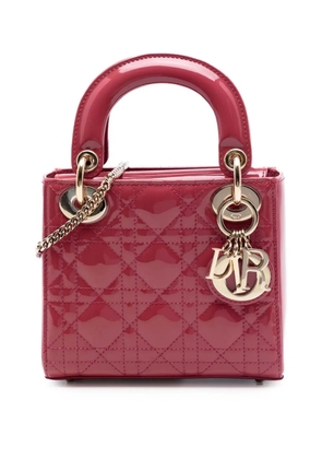 Christian Dior Pre-Owned 2021 Mini Patent Cannage Lady Dior satchel - Red