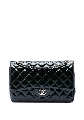 CHANEL Pre-Owned 2012-2013 Jumbo Classic Patent Double Flap shoulder bag - Blue