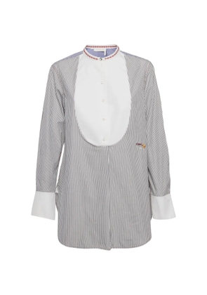 Chloé Pre-Owned striped bib-front tunic - White