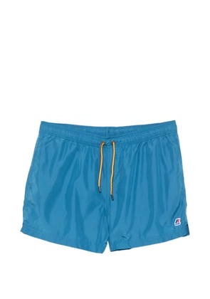K-Way Hazel logo-patch drawstring swim shorts - Blue