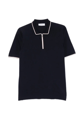 Gran Sasso zip-fastening contrast-trim polo shirt - Blue