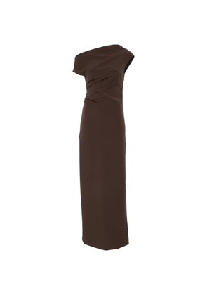 P.A.R.O.S.H. one-shoulder draped maxi dress - Brown