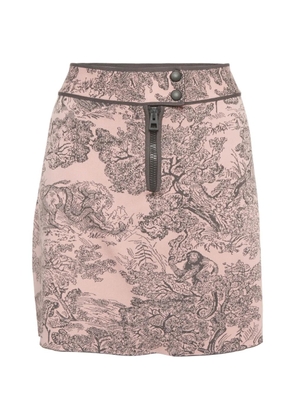 Christian Dior Pre-Owned Toile de Jouy Sauvage jacquard mini skirt - Pink