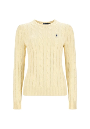 Polo Ralph Lauren cable-knit logo-embroidered sweater - Neutrals