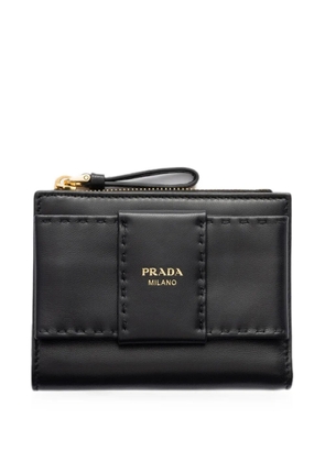 Prada small nappa-leather wallet with bow - Black