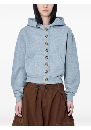 Abra button-front hoodie - Grey
