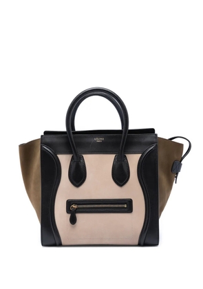 Celine Pre-Owned 2012 Mini Tricolor Nubuck and Calfskin Luggage tote bag - Black