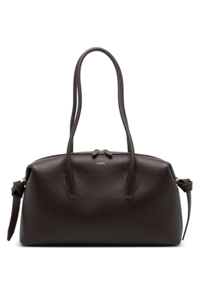 Yuzefi Brioche leather tote bag - Brown
