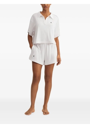 Polo Ralph Lauren logo-embroidered cotton shorts set - White