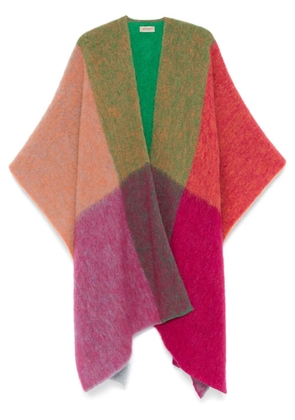 Woolrich check-pattern cape - Green