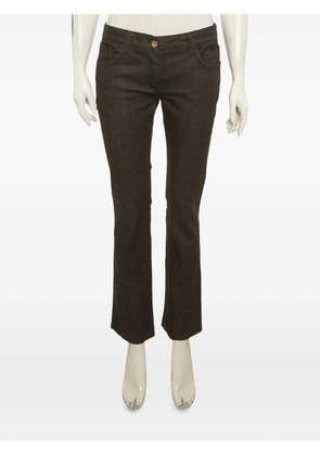 Dolce & Gabbana Pre-Owned satin-trim slim-fit jeans - Black