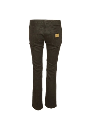 Dolce & Gabbana Pre-Owned satin-trim slim-fit jeans - Black