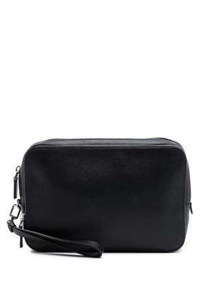 Prada Pre-Owned 2000-2013 Saffiano Double Zip Travel Pouch clutch bag - Black