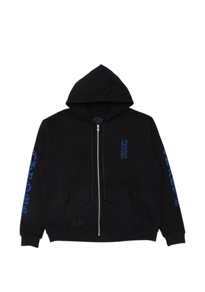Chrome Hearts logo-print zip-up hoodie - Black