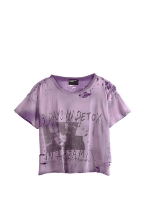 Enfants Riches Déprimés 13 Days In Detox distressed graphic-print T-shirt - Purple