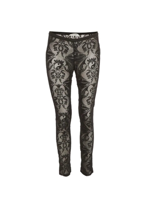 PUCCI Pre-Owned lace straight-leg trousers - Black