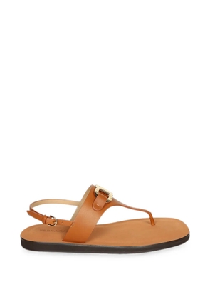 Ferragamo Gancini buckle sandals - Brown
