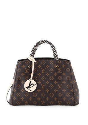 Louis Vuitton Pre-Owned Braided Handle Montaigne Handbag Monogram Canvas MM tote bag - Brown