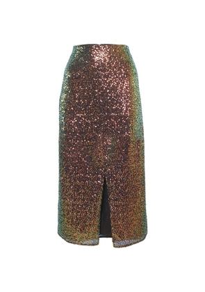Kenzo Pre-Owned sequin pencil skirt - Brown