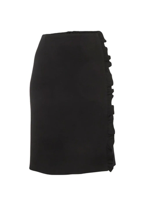 Louis Vuitton Pre-Owned frilled pencil skirt - Black