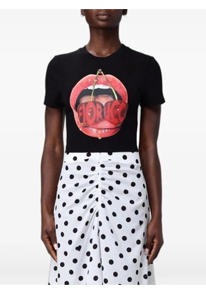 Fiorucci graphic-print cropped T-shirt - Black