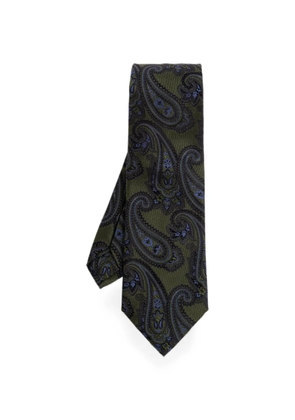ETRO paisley-print silk tie - Green