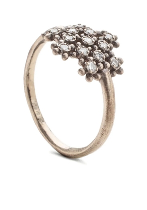 Noguchi 14K white gold Neige diamond floral ring