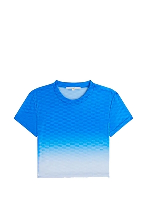 KITH monogram-mesh T-shirt - Blue