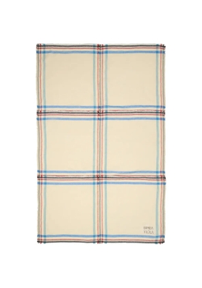 Bimba y Lola check-pattern frayed-edge beach towel - Neutrals