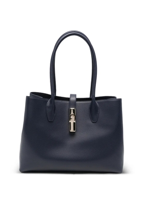 Furla medium Goccia grained-leather tote bag - Blue