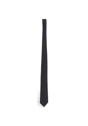 Emporio Armani patterned pointed-tip tie - Black