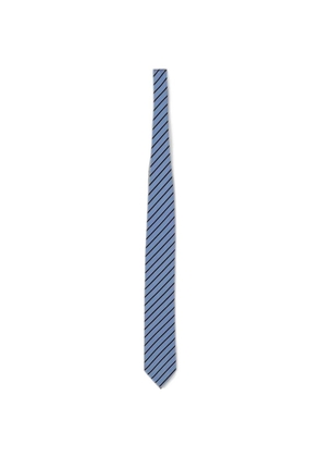 Zegna striped silk tie - Blue