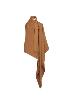 Taller Marmo Atlas asymmetric mini dress - Brown