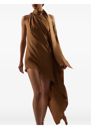 Taller Marmo Atlas asymmetric mini dress - Brown