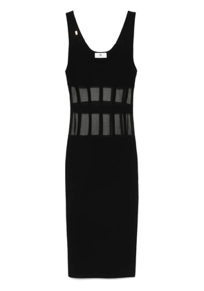 Elisabetta Franchi corset-cuts midi dress - Black