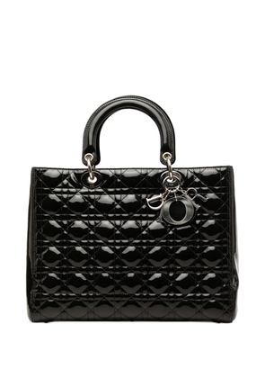 Christian Dior Pre-Owned 2011 Large Patent Cannage Lady Dior satchel - Black