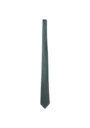 Emporio Armani geometric-pattern silk tie - Green