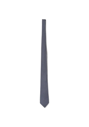 Zegna geometric-print silk tie - Blue