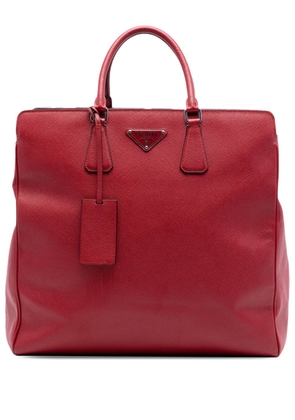 Prada Pre-Owned 2013-2026 Saffiano Lux Double Handle Shopping Tote satchel - Red