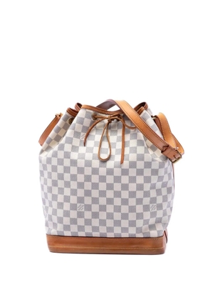 Louis Vuitton Pre-Owned 2008 Damier Azur Noe GM bucket bag - White