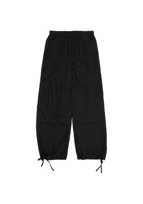 Bimba y Lola embroidered-patchwork drawstring trousers - Black