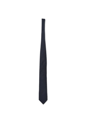 Zegna palm-tree-print silk tie - Blue