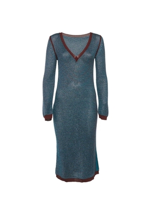Louis Vuitton Pre-Owned crochet midi dress - Blue
