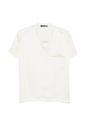 Fabiana Filippi chest-pocket V-neck T-shirt - White